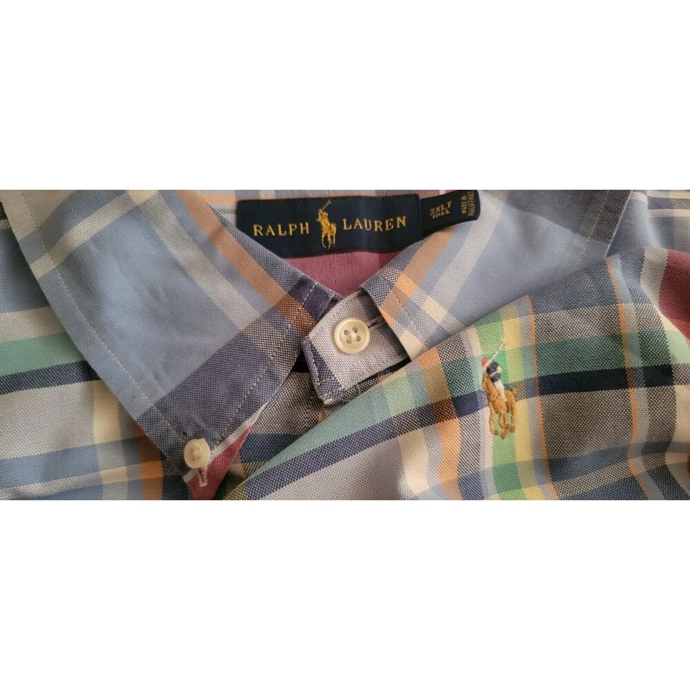 Ralph Lauren Oxford Big Shirt Mens 3XL TALL Button Down Multicolor